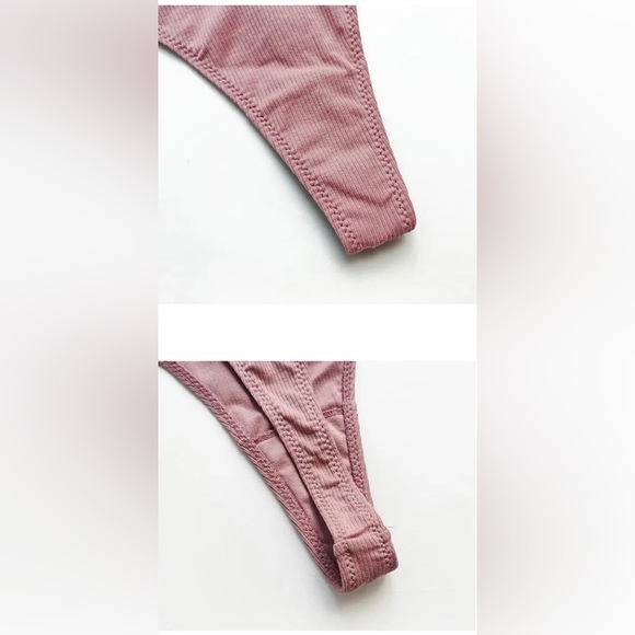 Three Pack Ribbed Style Thong Panties - Picture 5 of 11